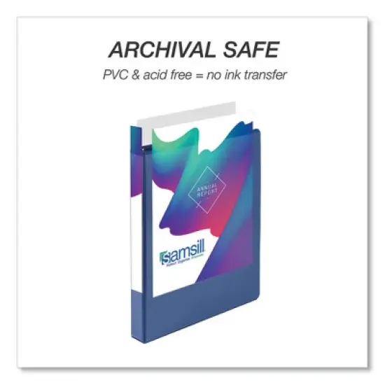 Samsill Durable D-Ring View Binders, 3 Rings, 1" Capacity, 11 x 8.5, Blueberry/Blue Coconut/Dragonfruit/Purple, 4/Pack image {2}