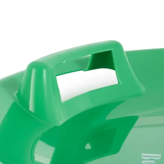 Slippery Racer Downhill Pro Heavy-Duty Cold Resistant Buddy The Elf Adults and Kids Plastic Saucer Disc Snow Sled with Handles, Green image {4}