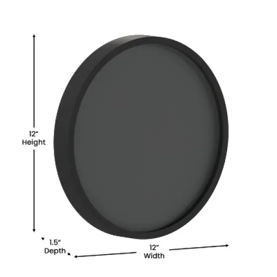 Merrick Lane Set of 2 Round Magnetic Chalkboards with Erasers and Chalk and Solid Wood Frame image {6}