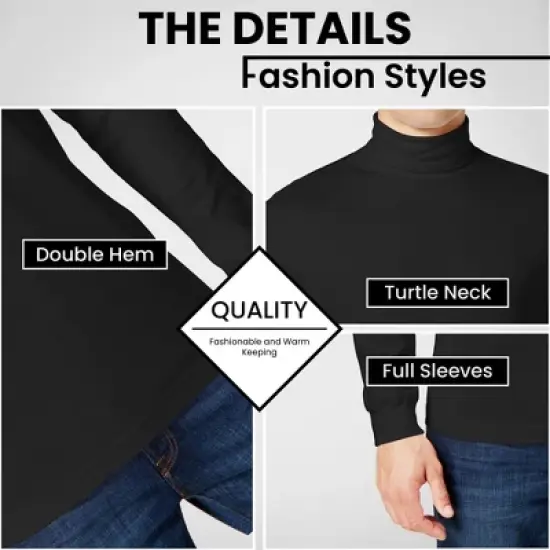 Galaxy By Harvic Men's Long Sleeve Turtle Neck T-Shirt image {2}