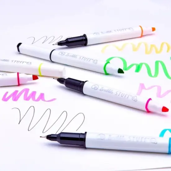 Scribble Stuff 8ct Doubled Ended Highlighter Marker/Fine Tip Pen image {8}