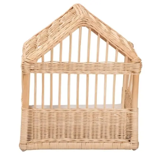 bali & pari Pieta Modern Bohemian Natural Brown Rattan Pet Bed image {4}