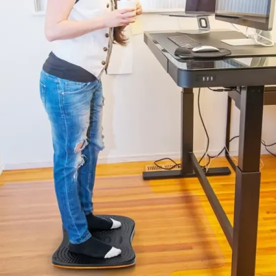 Costway Portable Anti-Fatigue Balance Board Wobble Board W/Raised Massage Points Office image {8}