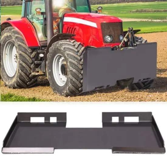 Garvee Heavy-Duty Skid Steer Mount Plate, 1/4" Thickness and 3000LBS Weight Capacity, Easy to Weld or Bolt to Different Accessories image {1}