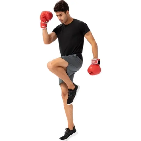 Anna-Kaci Active Men's Lightweight Crew Neck Short Sleeve Active T-Shirt with Breathable Stretch Fabric for Sports and Training image {6}