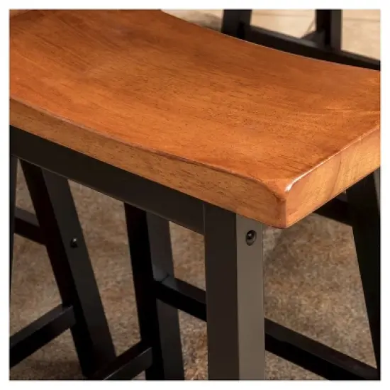 4pc Pomeroy Dining Set Walnut - Christopher Knight Home image {2}