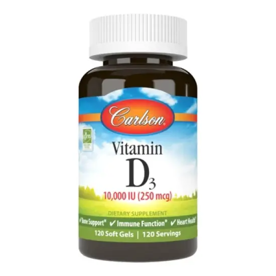 Carlson - Vitamin D3 10000 IU (250 mcg), Cholecalciferol, Immune Support image {4}