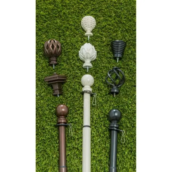 Evergreen Diamond Cut Ball Interchangeable Finial, Bronze- 4x2.25x2.25 in Durable Hardware for Flags image {4}