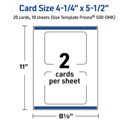 Avery 4.25" x 5.5" Cards, Gold Multi-Lined Border, 20 ct image {4}