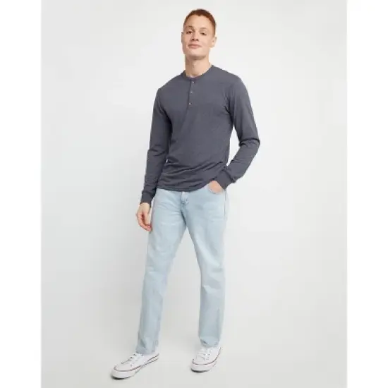 Hanes Originals Men's Long Sleeve Henley T-Shirt image {5}