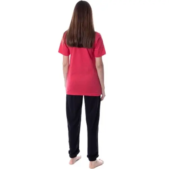 Disney Womens' Beauty and the Beast Belle Stained Glass Sleep Pajama Set Multicolored image {2}