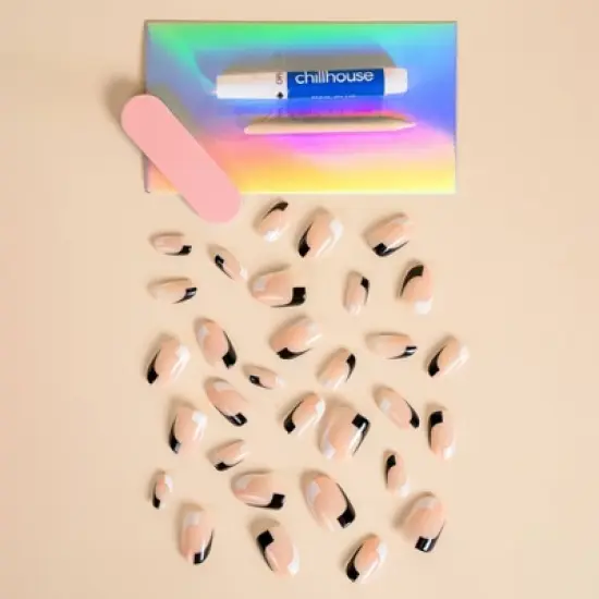 Chillhouse Fake Nails - Black Tie Affair - 24ct image {1}