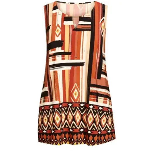 Women's Plus Size Adalyn Keyhole Top - spice | AVENUE image {2}