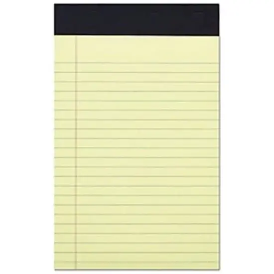 MyOfficeInnovations Notepads 5" x 8" Narrow Canary 100 Sh./Pad 6 Pads/PK (35715-CC) 398212 image {8}
