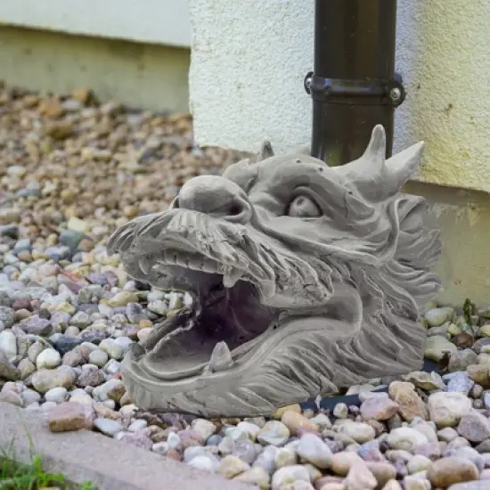 Cornucopia Brands Dragon Garden Downspout Sculpture; Splash Block Anchor for Downspout Extension image {3}