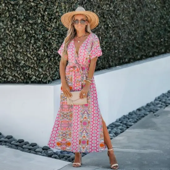 Women's Vibrant Boho Maxi Dress with Alluring Print - Cupshe image {4}