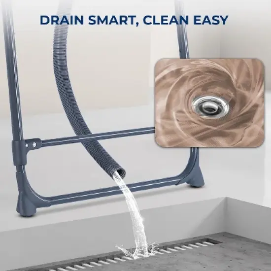 Portable Dog Bath Tub with Built-In Drain for Easy Clean-Up, Lightweight Design, Perfect for Home or Outdoor Use image {3}