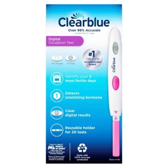 Clearblue Digital Ovulation Predictor Kit with Digital Ovulation Test Results - 20ct image {1}