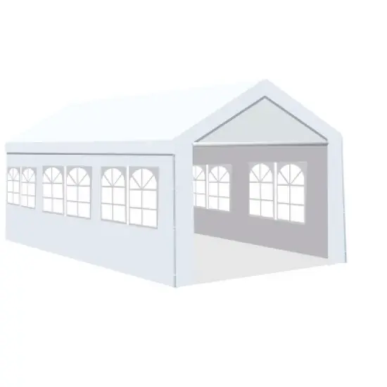 Carla 10x20ft Outdoor Wedding Party Tent Camping Patio Gazebo Canopy With Windows,Sidewalls Easy Set,Outdoor Furniture -Maison Boucle image {5}