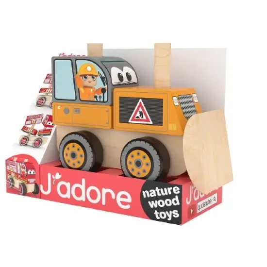 J'adore Bulldozer Wooden Stacking Toy image {1}