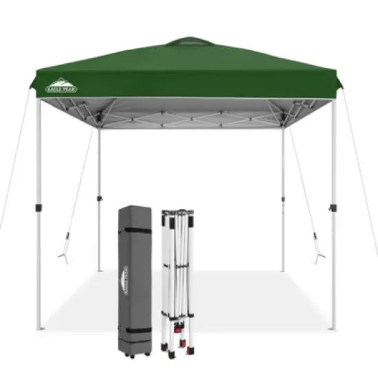 EAGLE PEAK 8x8ft Pop Up Canopy Tent Instant Outdoor Canopy with Wheeled Bag image {13}