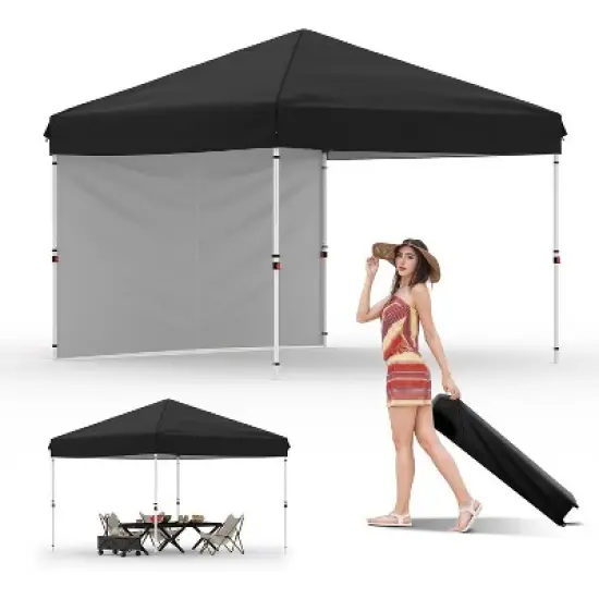 Pop Up Canopy Tent, Heavy Duty Outdoor Canopy W/ Removable Sidewall, Portable Tent Gazebo, Instant Tent Shelter for Parties, Events, & Vendors image {7}