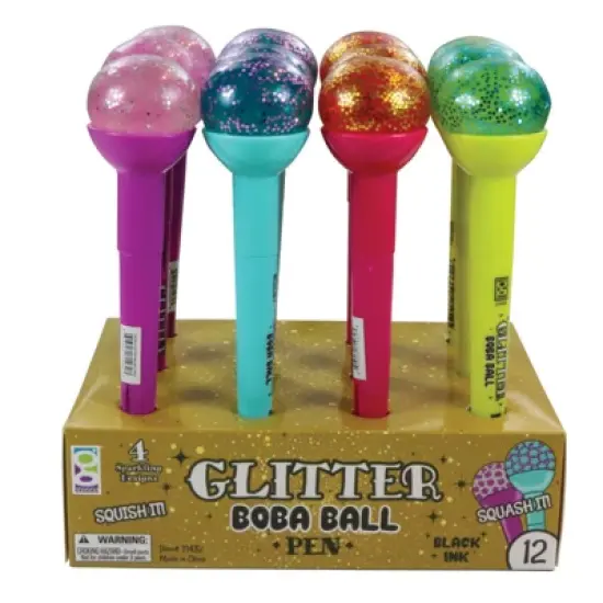 Geddes Glitter Boba Pens - 12 per display image {1}