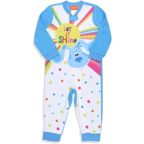 Nickelodeon Toddler Boys' Blue's Clues Union Suit Footless Sleep Pajama White image {3}
