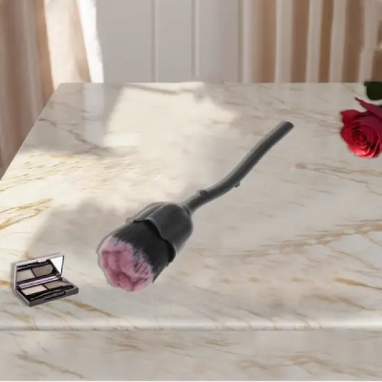 Unique Bargains Flower Shape Powder Brush 1 Pc image {3}