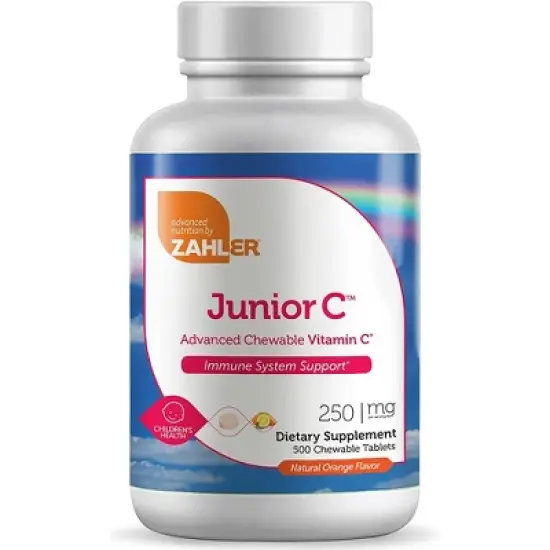 Zahler Junior C, Chewable Vitamin C for Kids, Immune System Support, Certified Kosher, 500 Orange Flavored Chewable Tablets image {4}