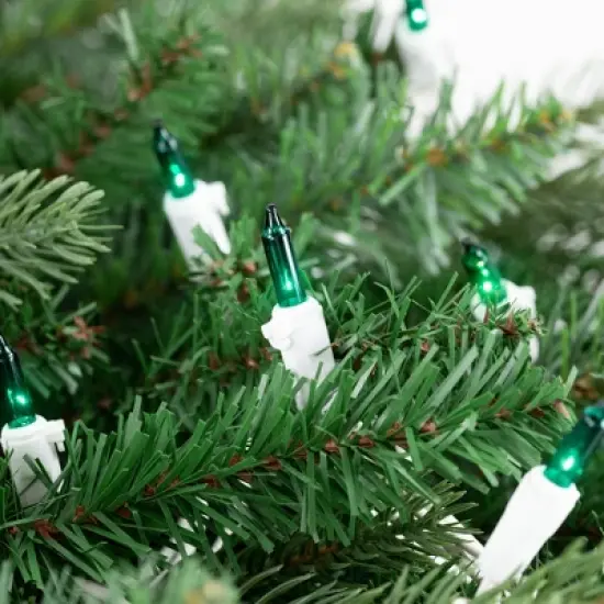 Northlight Mini Christmas Light Set - Teal - 17.25' White Wire - 50ct image {2}