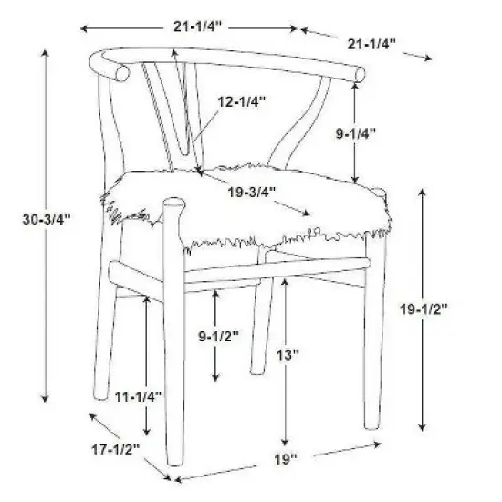 Ellis Wishbone Chair White - Linon image {10}