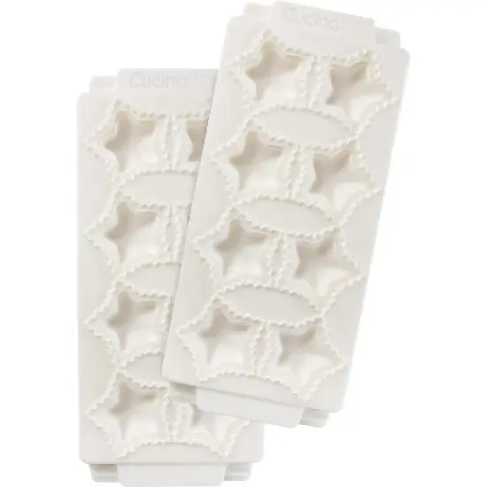 Star Ravioli Molds (2 Pack) - Mini 2" Stars - Homemade Filled Pasta Maker - 2 pc Tray & Press makes 8 Shaped Raviolis at a Time, Easy to Use & Clean image {4}