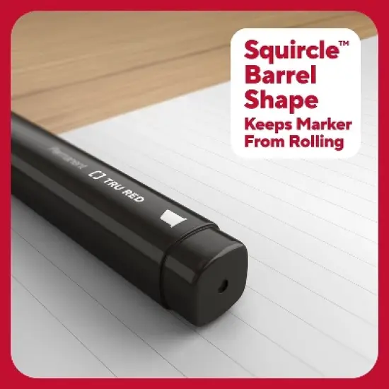 TRU RED Tank Permanent Markers Chisel Tip Blk 5/Pack TR54523 image {3}