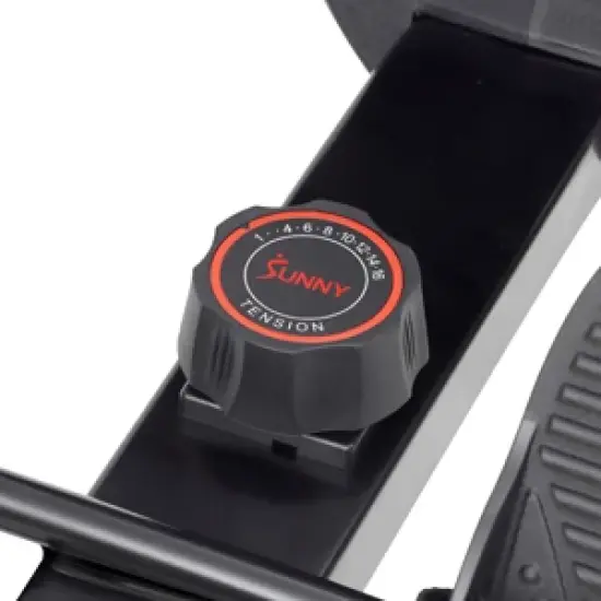 Sunny Health & Fitness Hydro Dual Resistance Smart Magnetic Water Rowing Machine - Black/Red image {7}