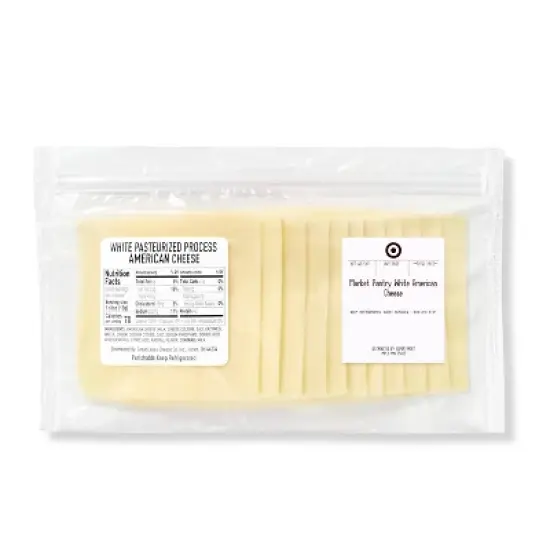 Pasteurized Process White American Cheese - price per lb - 0.4-0.7lbs - Market Pantry&trade; image {3}