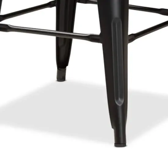 4pc Horton Metal Stackable Counter Stool Set - Baxton Studio image {3}