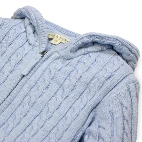 Hope & Henry Boys' Zip-Up Textured Sweater, Infant image {1}