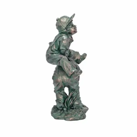 Design Toscano Leap Froggin Playing Boys Garden Statue image {5}