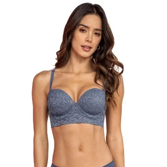 Leonisa  Laced Balconette Push-Up Bra with Wide Underbust Band - image {6}