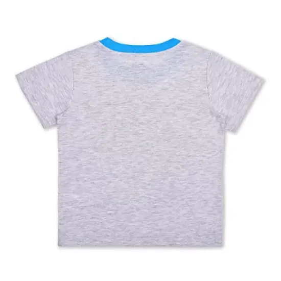 Sesame Street Boy's Big Bird, Cookie Monster, Elmo, and Oscar Graphic Printed Shirt, Zip Up Hooded Jacket, and Joggers Set for toddler image {4}