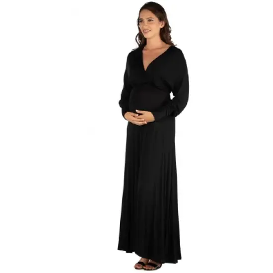 V-Neck Maxi Masternity Dress image {1}