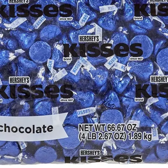 Dark Blue Hershey's Kisses Candy Milk Chocolates image {2}