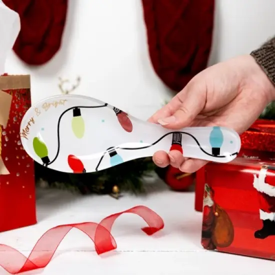 Pavilion Gift Company - Holiday - 9.25" Glass Spoon Rest - Spoon Rests image {3}