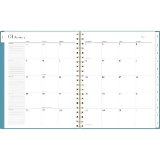Workstyle Weekly/Monthly Planner, Geometric Artwork, 11 x 9.38, Blue/Gold Cover, 12-Month (Jan to Dec): 2026 image {1}