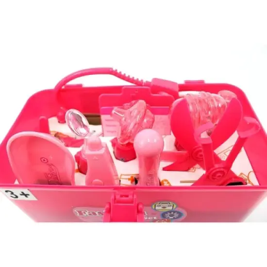 Link Worldwide Ready! Set! Play! Doctor Nurse Medical Kit Playset, Doctor Pretend Play Toy For Girls (Pink) image {2}