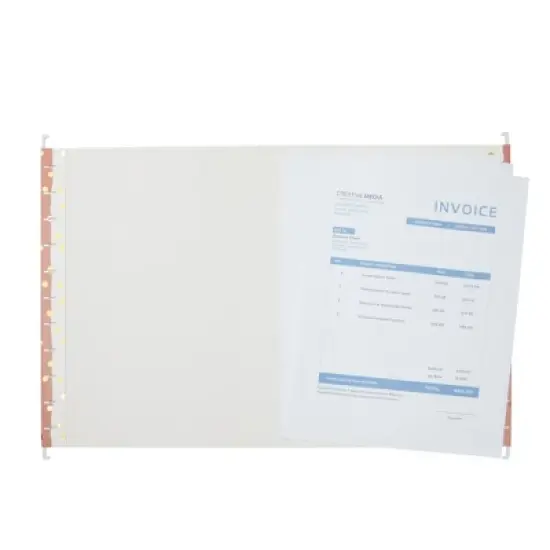 Paper Junkie 12 Pack Striped Decorative Hanging File Folders with 1/5 Tab, Gold Foil Dots, 3 Colors, 11.75 x 9 In image {2}