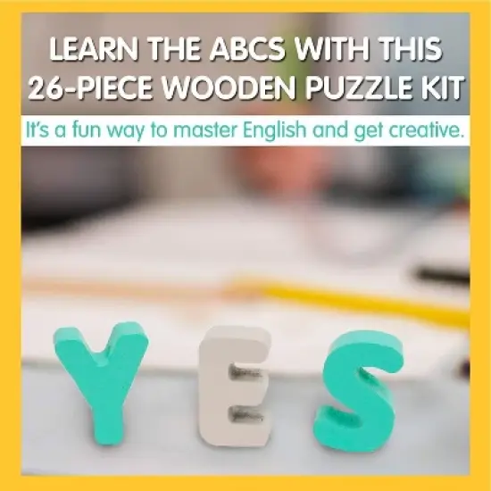 Leo & Friends Wooden Chunky Alphabet Puzzle for Toddlers image {2}