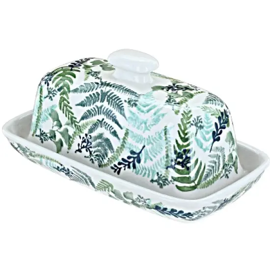 Blue Rose Polish Pottery M074 Manufaktura Butter DIsh image {28}