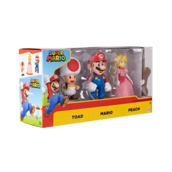 Nintendo Super Mario Toad, Mario, and Peach Action Figure Set - 3pk image {5}